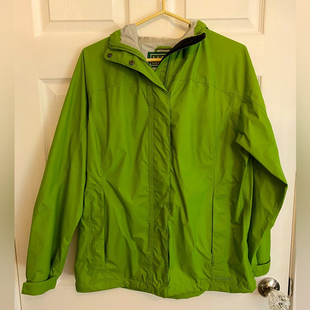 L.L.Bean windbreaker jacket. Bright green, women’s medium.